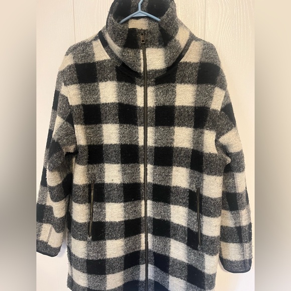 EUC | Roots | Buffalo Plaid Wool Blend Coat - Picture 3 of 13